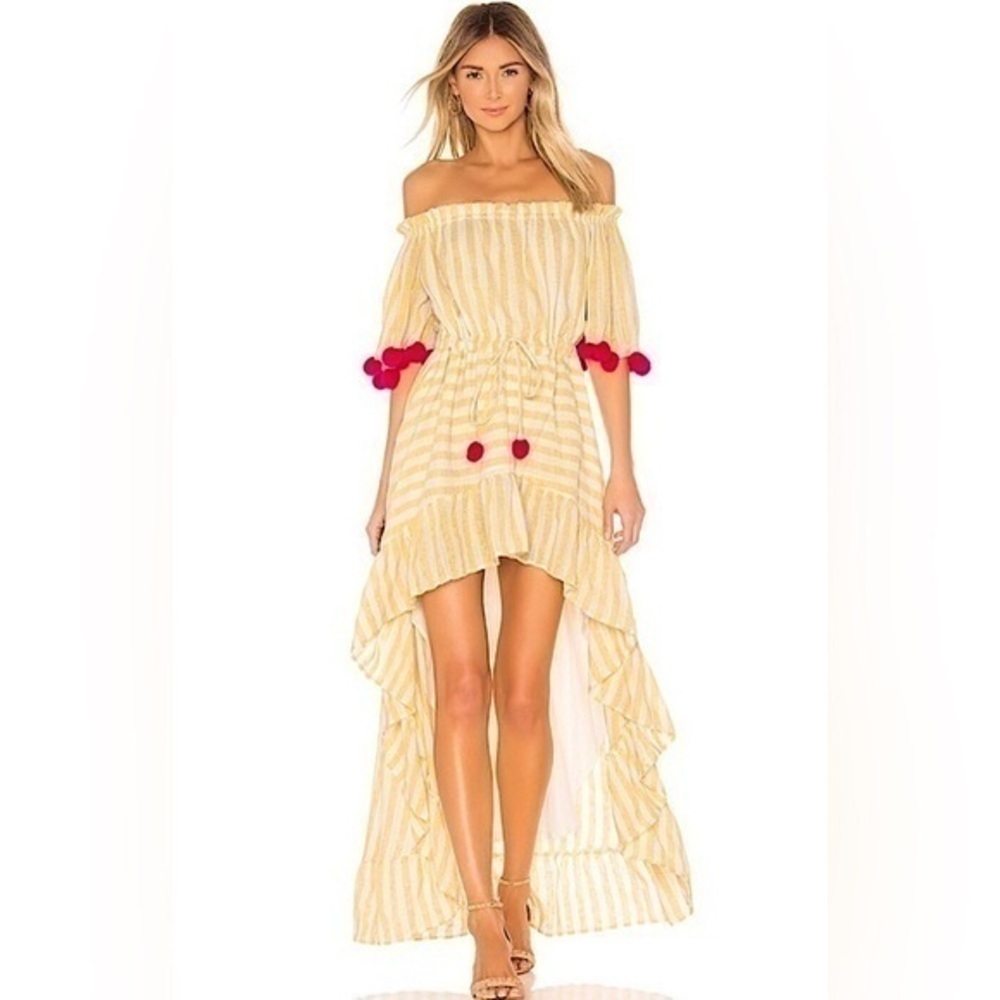 Sundress Alena striped Pom Pom high lo dress - Picture 13 of 14
